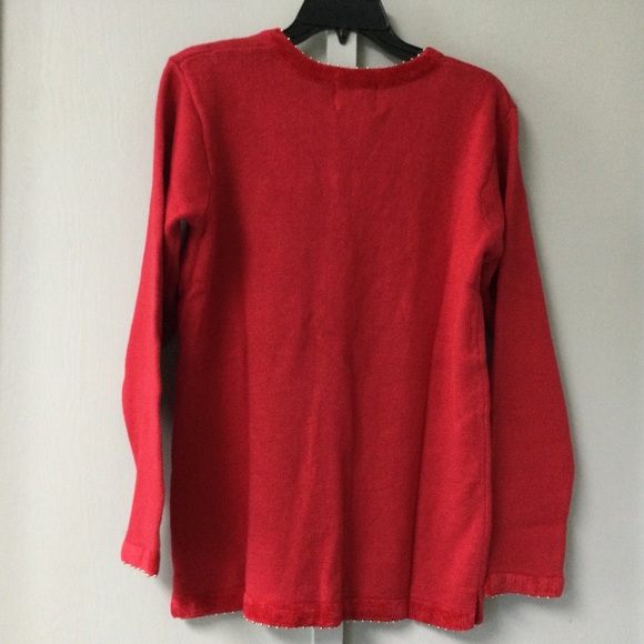 The Quacker Factory Size Small Patriotic red white and blue sweater oversize New - Picture 16 of 16